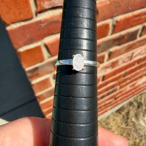 Elegant Silver Opal Ring